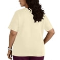 thumbnail image 4 of XUNKUSGA Plus Size Scrubs for Women Loose Fit V Neck Women's Scrub Top Casual comfortable 4-Way Stretch Tunic Top Regular Soild Color Top for Women L-5XL, 4 of 6