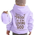 thumbnail image 3 of Chenglor Hoodies for Teen Girls Girls Sweatsuit Jesus Printed Hooded Sweatshirt Pullover, 3 of 7