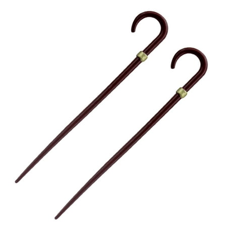 RENACLIPY Kids Miniature Walking Cane Alloy Dollhouse Accessory Pretend Play Prop for Toy Scenes