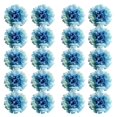 thumbnail image 2 of 20 cabezas de rosas artificiales de seda, rosas de tela, cabezas de flores decorativas azul, 2 of 9