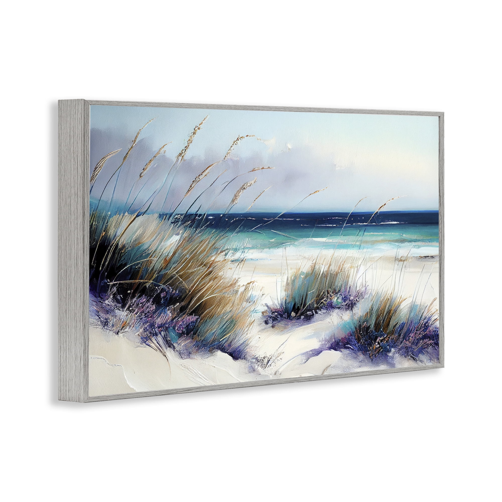 Euphoria Beach Dunes Gray Framed Giclee Art, design by Sasha