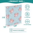 thumbnail image 4 of Haosy Hardcover 3 Ring Binder 1.5 Inch Ring Decorative Binder Organizer for Home School Office, Pastel Blue Dot Axolotl, 4 of 10