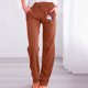 thumbnail image 1 of ICHUANYI Clearance Fashion Womens Halloween Casual Solid Color Ghost Print Loose Straight Wide Leg Trousers Pants ICHUANYI "ICHUANYI", 1 of 6