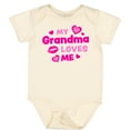 thumbnail image 3 of Inktastic My Grandma Loves Me with Hearts and Kiss Boys or Girls Baby Bodysuit, 3 of 5