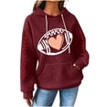 thumbnail image 3 of Camisas de Manga Larga Casual de las Mujeres Impresión No Estructurada Bolsillo Sudadera con Capucha para la Moda de Verano de Primavera, 3 of 5