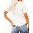 thumbnail image 3 of Chic Women's Travel-Inspired Graphic Tee - Casual Crew Neck Short Sleeve, Stretchy Polyester Blend, Machine Washable - Perfect for Summer, 3 of 6