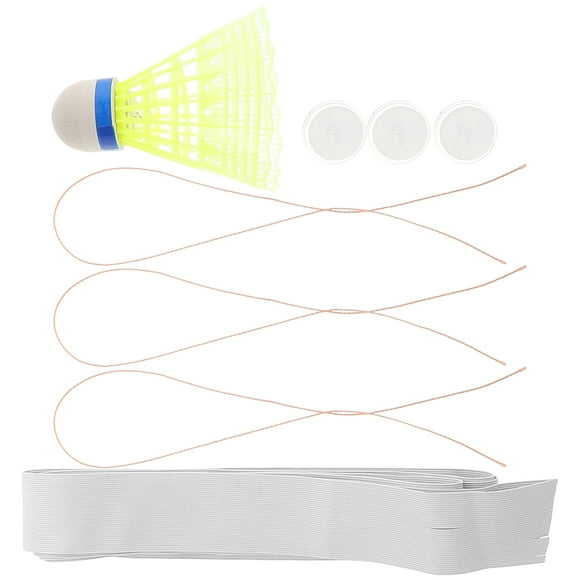 SHISUYAN Trousse d'Entraînement de Badminton Entraîneur de Badminton Portable à un Joueur Entraîneur de Rebond de Badminton Ajustable avec Cordons Élastiques et Crochets