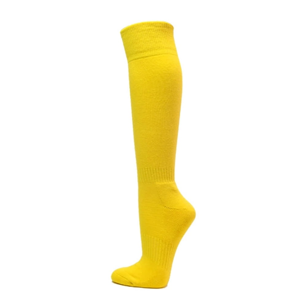 Knee High Sports Athletic Baseball Softball Socks, BRIGHT YELLOW