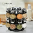 thumbnail image 5 of 16 Jar Ellington Revolving Countertop Spice Rack with Lift & Pour Caps and Spices Included, FREE Spice Refills for 5 Years: Black and Chrome, 5 of 7
