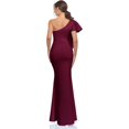 thumbnail image 2 of HSHDLDF Women's One Shoulder Ruffled Split Mermaid Evening Gown Cocktail Long Formal Dress, 2 of 6