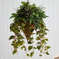 thumbnail image 5 of Nearly Natural Vining Mixed Greens With Cone Hanging Basket, 5 of 5