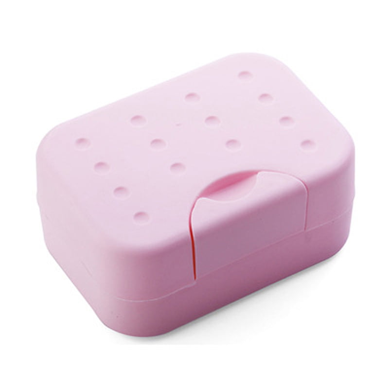 Lid Soap Box With Drain Layer Rectangle For Travel Bathroom Accessory Portable 