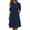 Navy Dresses for Women, variant on Womens Dresses Elbow Sleeve Round Neck Seamed Waist Flared Mini Sheath for Office Business Casual Daily Dinner Black S