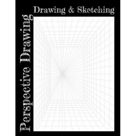 Perspective Drawing: Sketching Objects, Perspective Grid Graph Paper for Interior Room Design, Industrial, Architectural, Autocad and 3D De