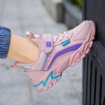 thumbnail image 6 of HTHLVMD Kids Girls Sneakers, Colorblock Running Shoes, Hook and Loop Sneakers, Girls Sneakers Glitter Tennis Shoes Lightweight Non-Slip Running Walking Shoes for Toddler/Little Kid/Big Kid, Pink 8Y, 6 of 9
