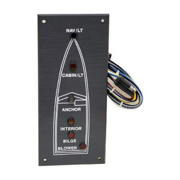 CDS Boat Warning Light Panel 090-00182 | Chaparral Black Plastic