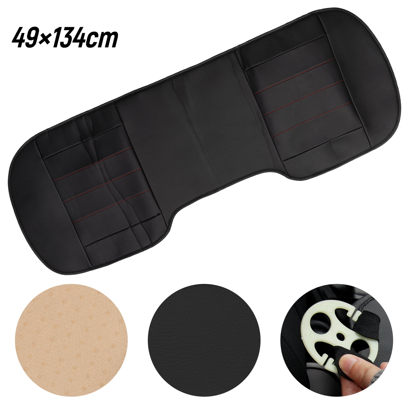 XUKEY Car Rear Row Seat Cushion Cover PU Leather Back Seat Protector Pad Waterproof Universal