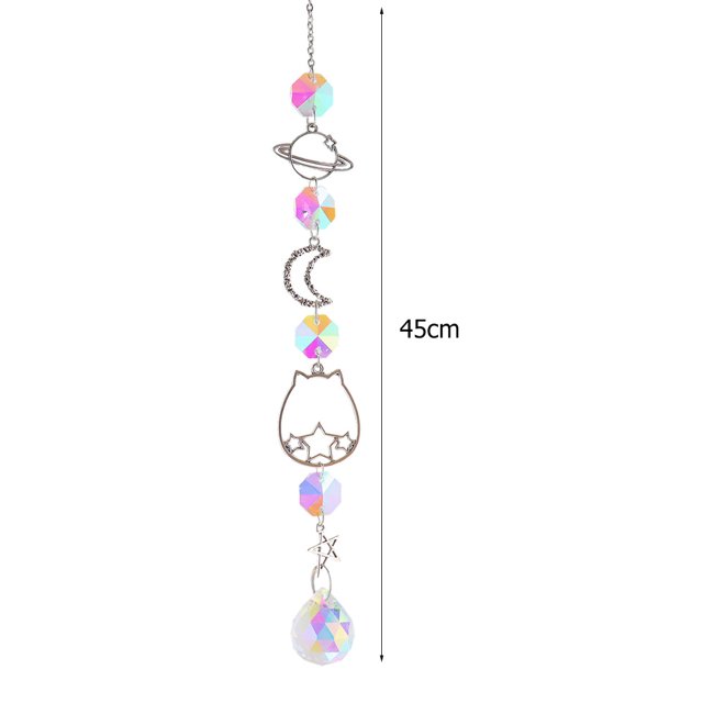 Campanas De Viento Crystal Wind Chime Prisma Catchers Adorno colgante Cortina Hogar Jardín Colgante Sywqhk Libre de BPA