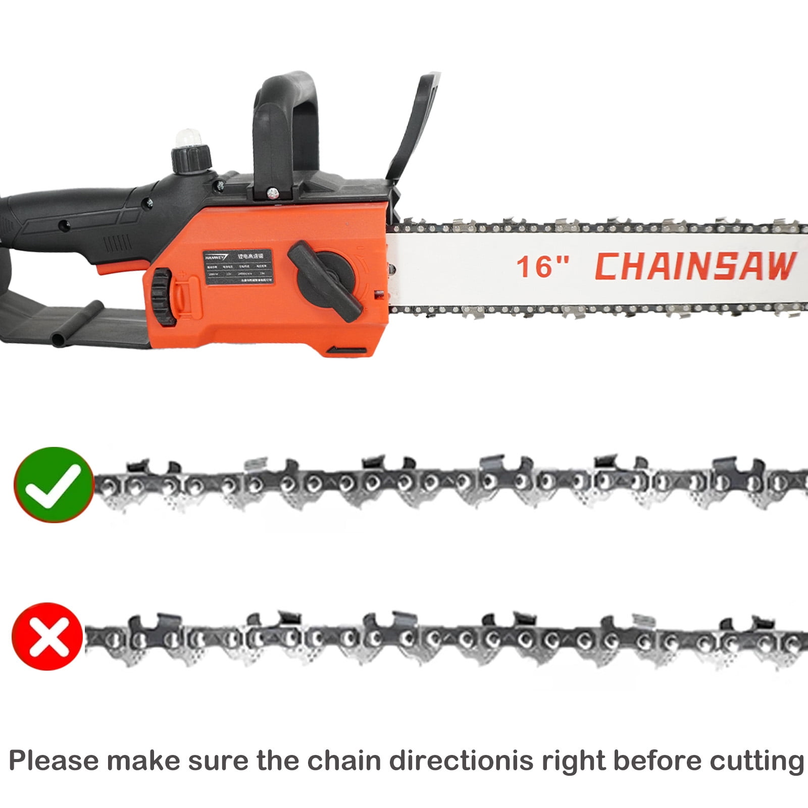 SUSUZI 16 Inch Cordless Chainsaw, 21V Brushless Electric Handheld Saw, 2x4.0Ah Batteries, Auto Oiler & Tool-Free Tension for Tree Trimming Wood Cutting