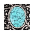 thumbnail image 2 of CTM  Ornate Floral Silver Belt Buckle (Women), 2 of 4