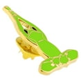 thumbnail image 2 of PinMart's Yoga Frog -Lotus Pose Frog Trendy Enamel Lapel Pin, 2 of 3