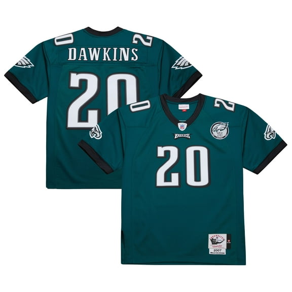 Men's Mitchell & Ness Brian Dawkins Green Philadelphia Eagles 2007 Authentic Throwback Retired Player Jersey
