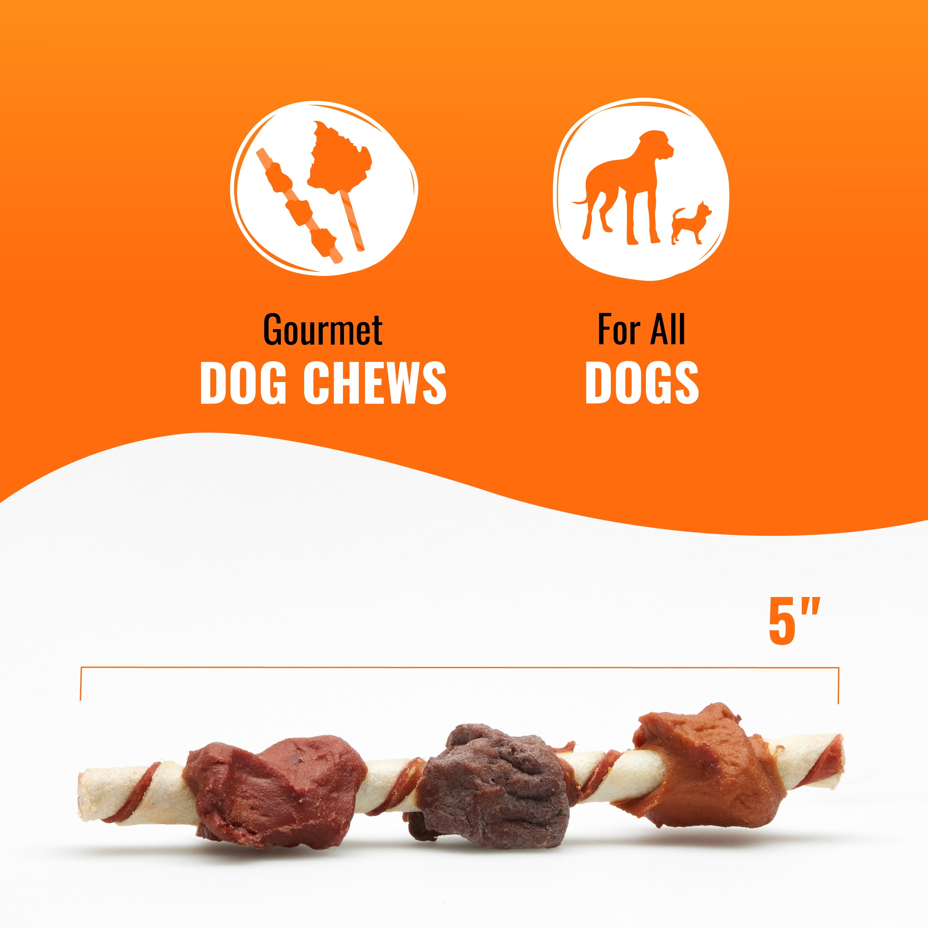 (2 pack) Good ’n’ Fun Triple Flavor Kabobs, Rawhide Chews for All Dogs, 24 oz