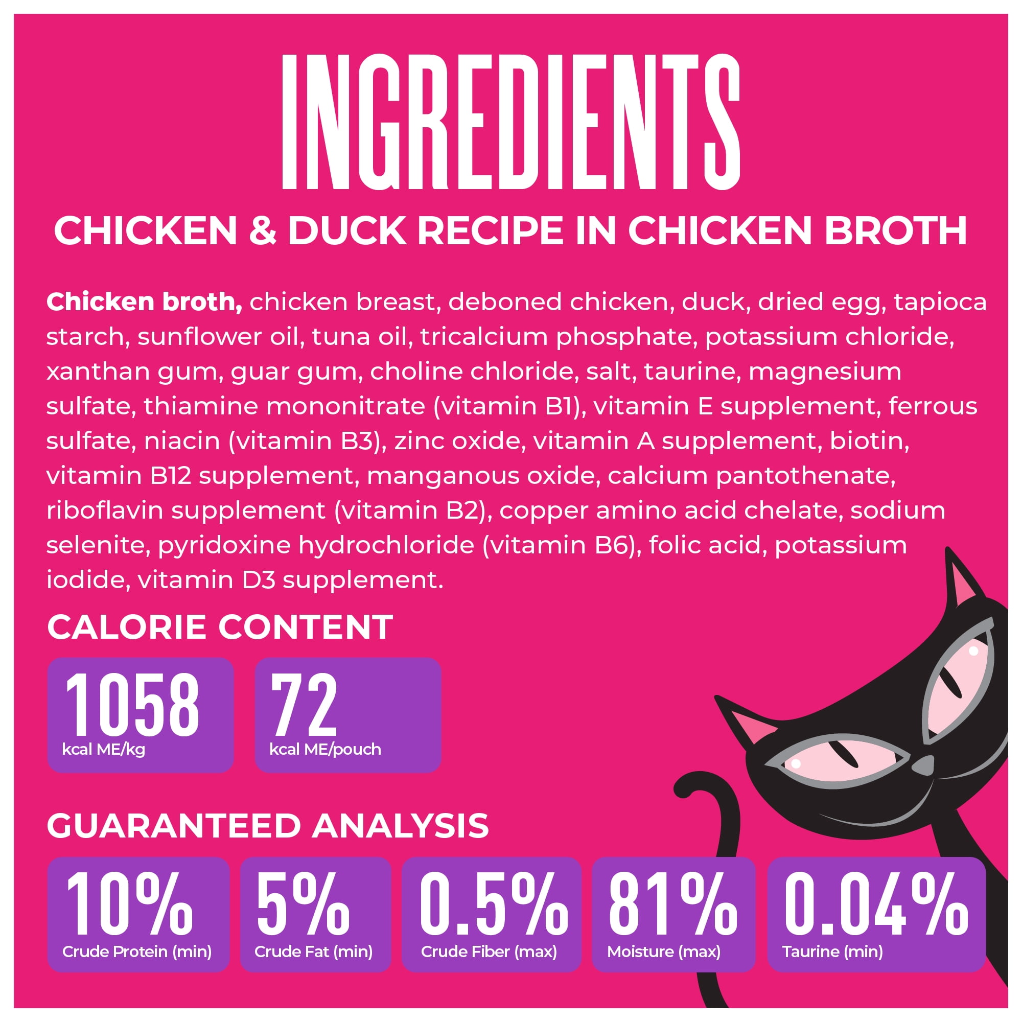 Tiki Cat Born Carnivore Wet Cat Food, Mousse, Chicken & Duck Recipe in Broth, 2.4 oz. Pouch