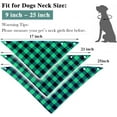 thumbnail image 3 of 2PCS Chirstmas Green and Red Plaid Dog Bandanas with Button, Dual Layer Scarf Soft Cotton Triangle Bib Girls and Boys Kerchief Adjustable Accessories for Small Medium Large Pets, 3 of 5