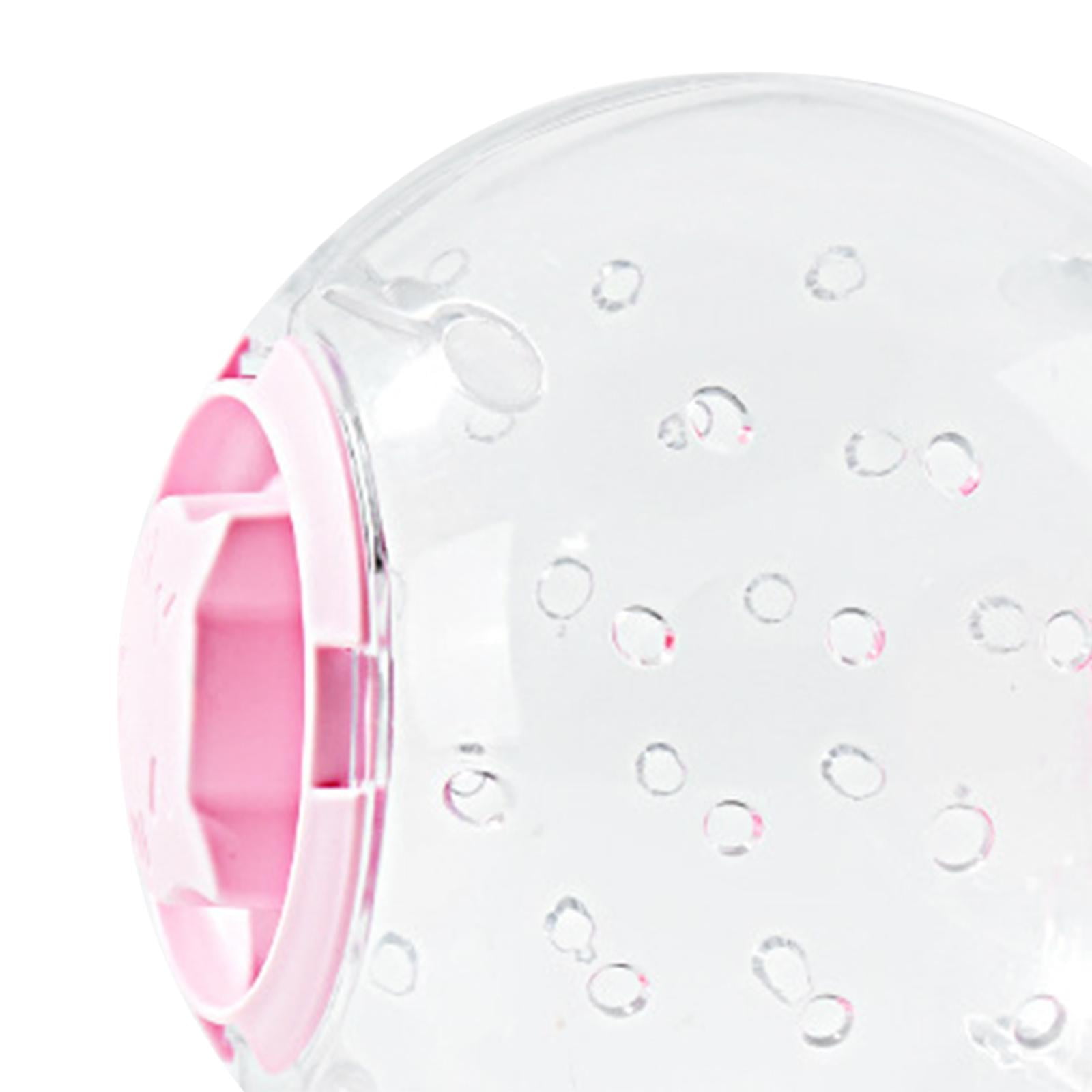 7inch Hamster Wheel Jogging Ball Multiple Vent Holes Versatile Cage Accessories Convenient Assemble Interactive Toy Transparent Pink