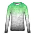 thumbnail image 4 of Ecqkame Long Sleeve T Shirts for Men Round Neck Pullover Printed T-Shirt Blouse Tops B-Mint Green XXXXXL, 4 of 5