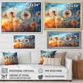 thumbnail image 4 of Designart "Morning Dance Blue Dandelion I" Floral Floater Framed Canvas Art Print, 4 of 7