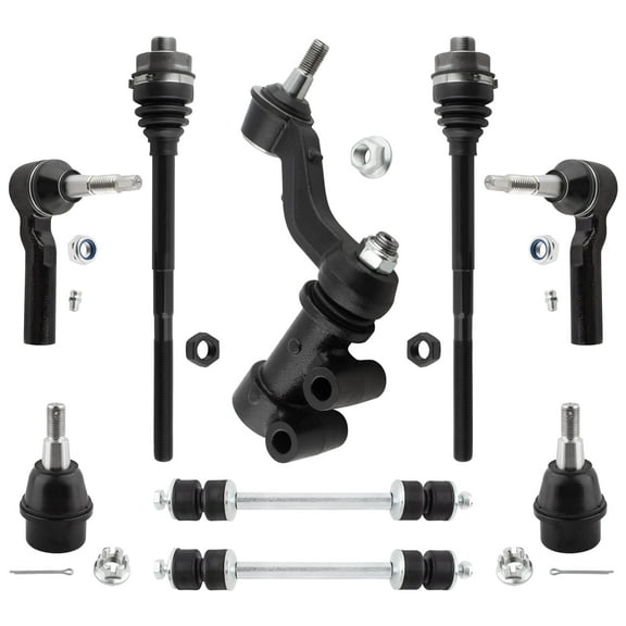 BOXI 9pcs Front Inner Outer Tie Rods Idler Arm Sway Bars Lower Ball Joints Fit for Chevrolet Silverado GMC Sierra 2500 3500 HD 2011 2012 2013 2014 2015-2019 | K500232 K80631 ES800901 EV800935 K400018