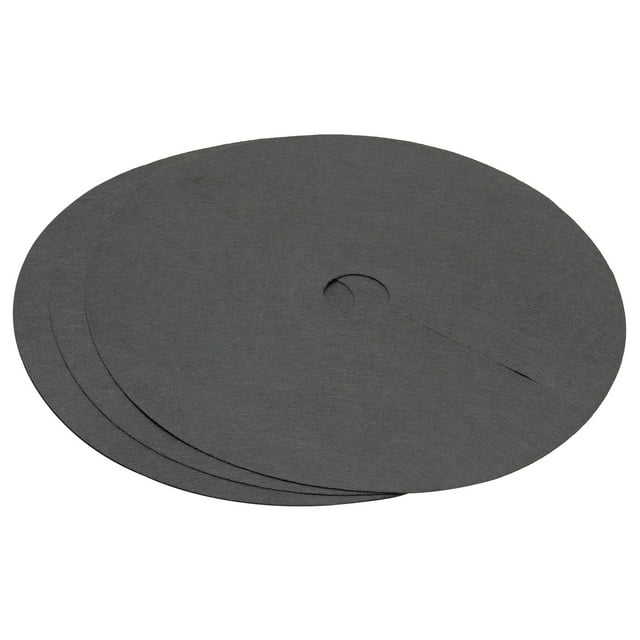 Uxcell Anillo de Mulch para Árbol de 72 cm, Alfombrilla Protectora de Árboles de No Tejido, Cubierta de Planta Negra, Paquete de 3