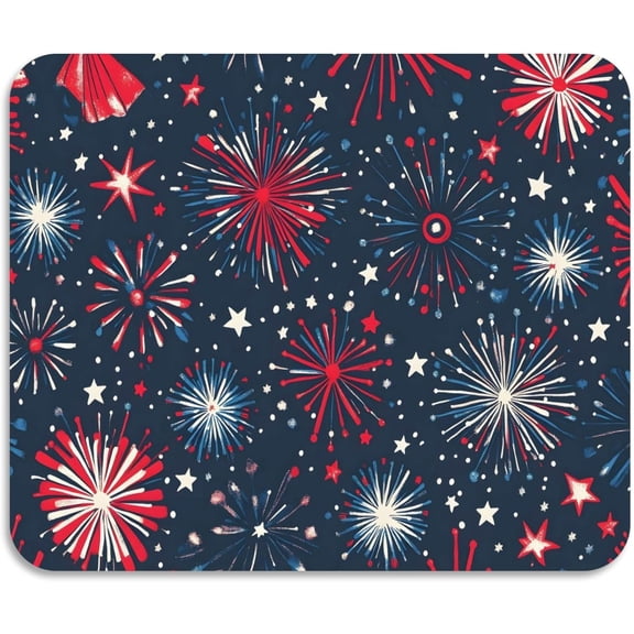 Patriotic Memorial Independence Day Dish Drying Mat Fireworks for Kitchen Counter Absorbent Microfiber Drying Pad Dish Mats for Kitchen Countertops 18x16 Inch,Medium