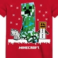 thumbnail image 2 of Minecraft Holiday Theme Boy's Red T-shirt-Large, 2 of 3
