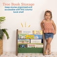 thumbnail image 3 of ECR4Kids 4-Tier Sling Book Display with Deep Fabric Pockets, Earthtone, 3 of 9