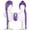 Purple, variant on Women Purple Long Wig with Braided 35 Inches for Cosplay Costume Wig Clip Halloween Party