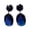 Blue, variant on 1 Pair Women Earrings Egg-shaped Cubic Zirconia Jewelry Electroplating Long Lasting Dangle Earrings for Banquet