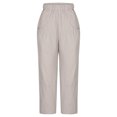 thumbnail image 4 of Womens Pants Summer Casual Loose Cotton And Linen Pocket Solid Color Trousers, 4 of 8