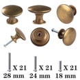 thumbnail image 5 of Pomos de armario HUGOLEM, 20 unidades, latón envejecido, redondos, 3 cm, 5 of 5