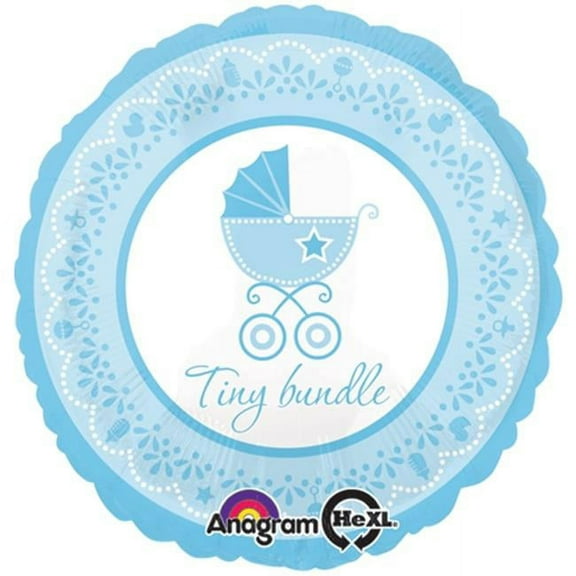 18 inch Celebrate Baby Boy Anagram Foil Mylar Balloon - Party Supplies Decorations