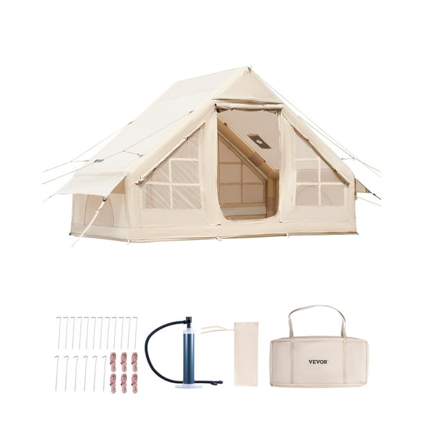 VEVOR Tienda inflable para acampar para 3 a 5 personas, tienda glamping con bomba, fácil instalación