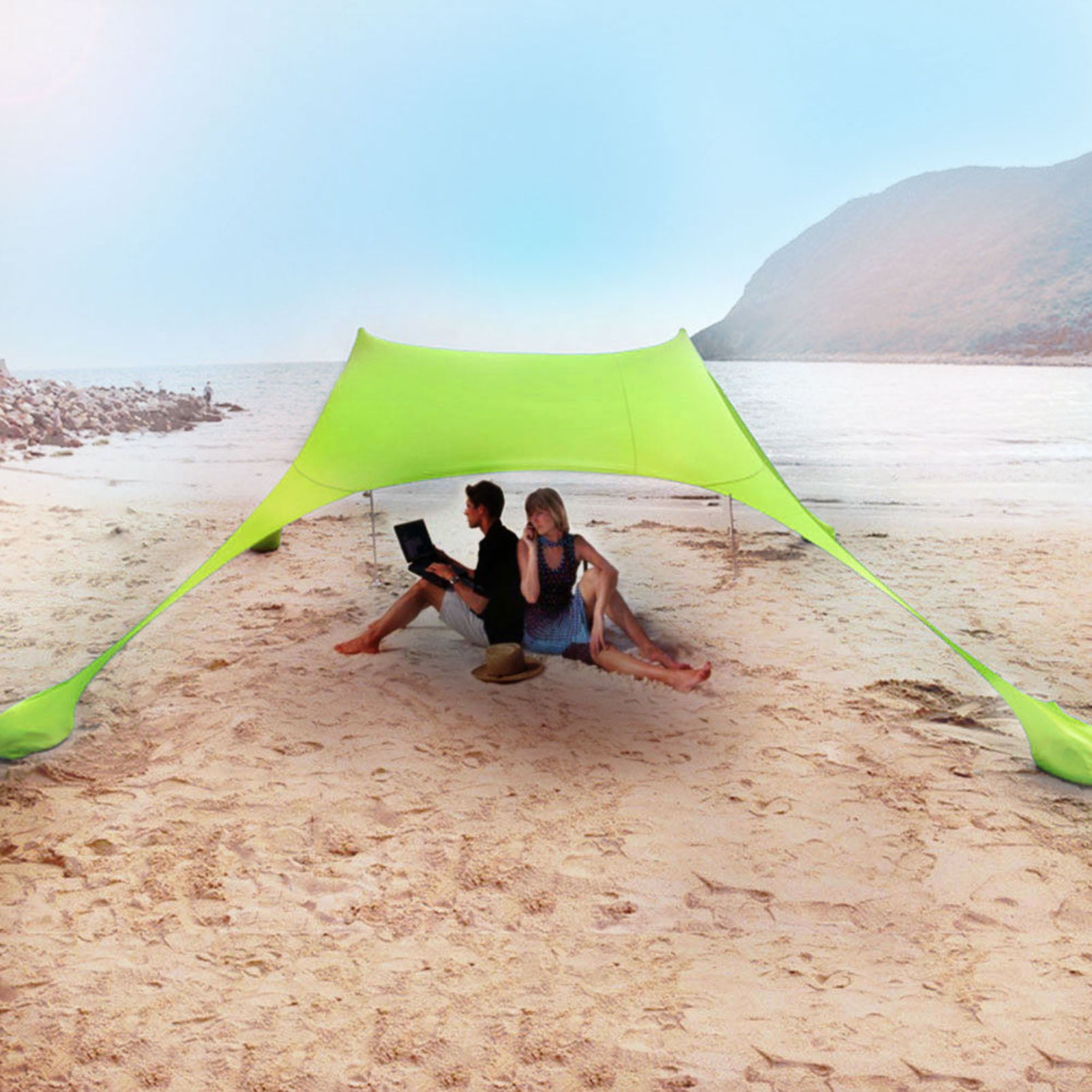 Aeihevo Beach Tent Sun Shade Set Portable Outdoor Sun Shading Awning Other