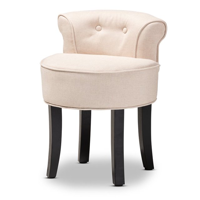 Baxton Studio Cerise Petite Chaise d'Appoint en Tissu Beige