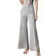 thumbnail image 1 of Pantalones de pierna ancha metálicos brillantes de cintura alta Inspire Chic para club, color plateado, talla XS, 1 of 5