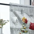 thumbnail image 5 of Sanviglor Christmas Sheer Window Drapes Voile Window Curtain Tulle Window Drapes Slot Top Rod Pocket Curtain Panel Style-E W:41x H:91", 5 of 6