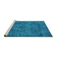 thumbnail image 2 of Ahgly Company Machine Washable Indoor Rectangle Oriental Turquoise Blue Industrial Area Rugs, 3' x 5', 2 of 4