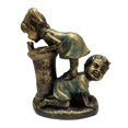 thumbnail image 1 of Estatua de Jardín para , Niño Y Niña, Escultura, Adornos para Césped, Acabado en Bronce, Artesanía en Resina - Agua potable Baoblaze Estatua de resina, 1 of 8