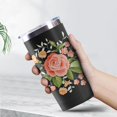 thumbnail image 2 of Rose 20oz Coffee Stainless Steel Mobile Tumblers, Vacuum Insulated Mug with Lid, Spill-Proof Travel Cup for Hot & Cold Drinks, for Coffee, Wine, Cocktails, Christmas, Spring, 2 of 6
